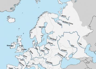 Euroopa jõed, peamised rahvusvahelised veeteed