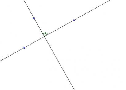 Perpendikulære linjer Det som kalles en vinkelrett linje